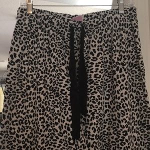 Leopard print pajama bottoms.  XL or L